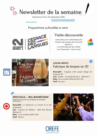Newsletter du 21.09.2026